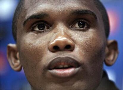 Samuel Eto'o, durante una rueda de prensa