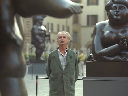 El pintor Fernando Botero en Florencia, Italia.