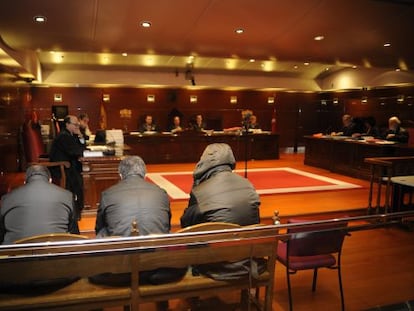 Un momento del juicio celebrado contra Aitor Tellería y dos 'ertzainas' por supuesto espionaje.