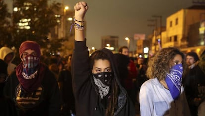 Protesto contra Michel Temer em S&atilde;o Paulo.