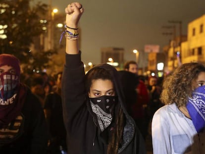 Protesto contra Michel Temer em S&atilde;o Paulo.