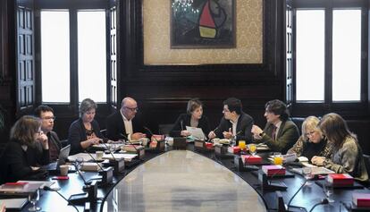 Reunió de la Mesa del Parlament.