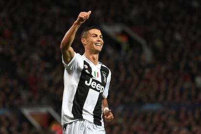 Cristiano Ronaldo durante un partido de Champions con la Juventus en 2018.