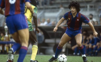 Mararona, durante su etapa del Fútbol Club Barcelona.