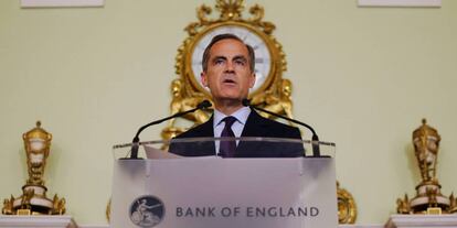 Carney, durante su conferencia de prensa de hoy.