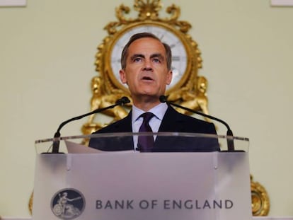 Carney, durante su conferencia de prensa de hoy.