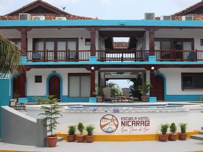 El nuevo hotel-escuela, en San Juan del Sur, el 24 de mayo.
