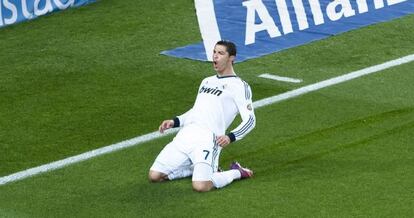 Cristiano celebra su tanto. 