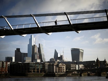 Vista panorámica de la City de Londres, el centro financiero mundial de la capital británica