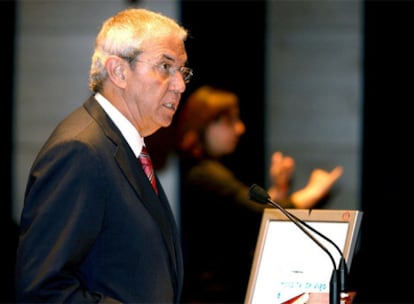 El presidente de la Xunta de Galicia, durante el acto de presentación del proyecto del centro hospitalario.