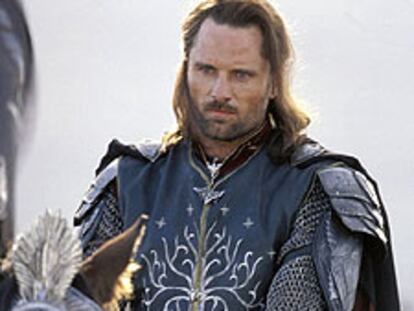En la imagen de abajo, el actor Viggo Mortensen, en <i>El señor de los anillos.</i>