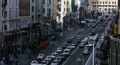 La Gran Vía de Madrid.