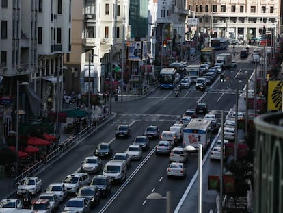 La Gran Vía de Madrid.