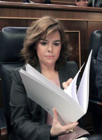 La vicepresidenta del Gobierno, Soraya Sáenz de Santmaría.