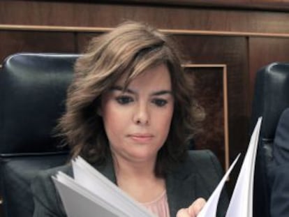 La vicepresidenta del Gobierno, Soraya Sáenz de Santmaría.