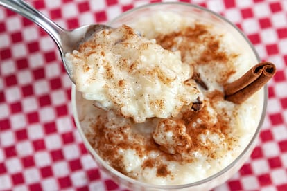 Un tradicional plato de arroz con leche.
