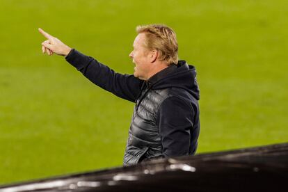 Koeman, durante el encuentro ante el Celta.