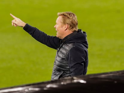 Koeman, durante el encuentro ante el Celta.