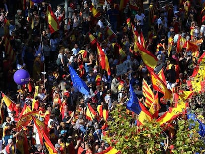 The demonstration in Barcelona on Sunday in favor of the unity of Spain.