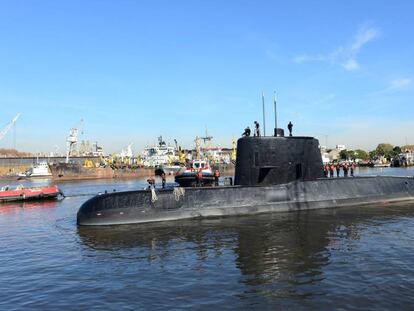 O submarino argentino desaparecido, em fotografia tirada em 2014.