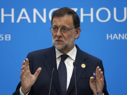 El presidente del Gobierno espa&ntilde;ol en funciones, Mariano Rajoy, en la cumbre del G20 en China.
