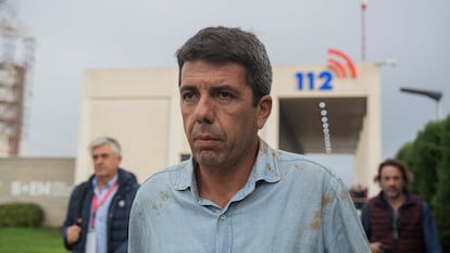 El presidente de la Generalitat, Carlos Mazón, el pasado noviembre, durante una visita a las instalaciones del 112 en Valencia