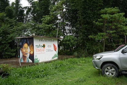 Instalaciones de radio Tosepan Limakxtum en Cuetzalan del Progreso, Puebla.