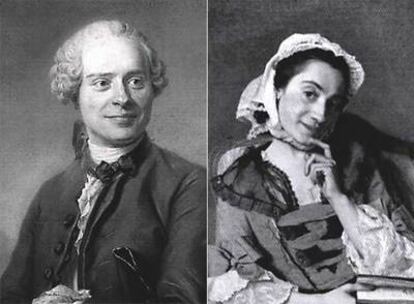 Diderot, el gran impulsor de la Encyclopédie, y Louise-Florence d&#39;Épinay, una de las pocas mujeres que colaboraron.