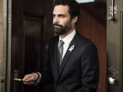 The speaker of the Catalan parliament, Roger Torrent.