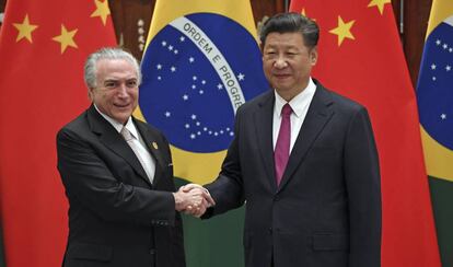 Os presidentes do Brasil e da China, Michel Temer e Xi Jinping, em Hangzhou.