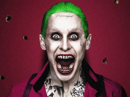 Jared Leto caracterizado como Joker.
