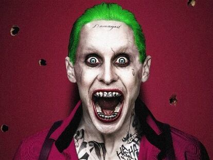 Jared Leto caracterizado como Joker.