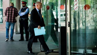 Pablo Raventós, a su llegada a los juzgados.