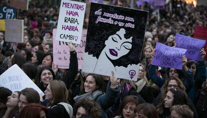 Manifestació el passat 8 de març al passeig de Gràcia de Barcelona.