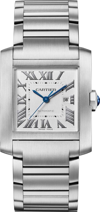 Reloj Cartier de la colección Tank Française en acero.