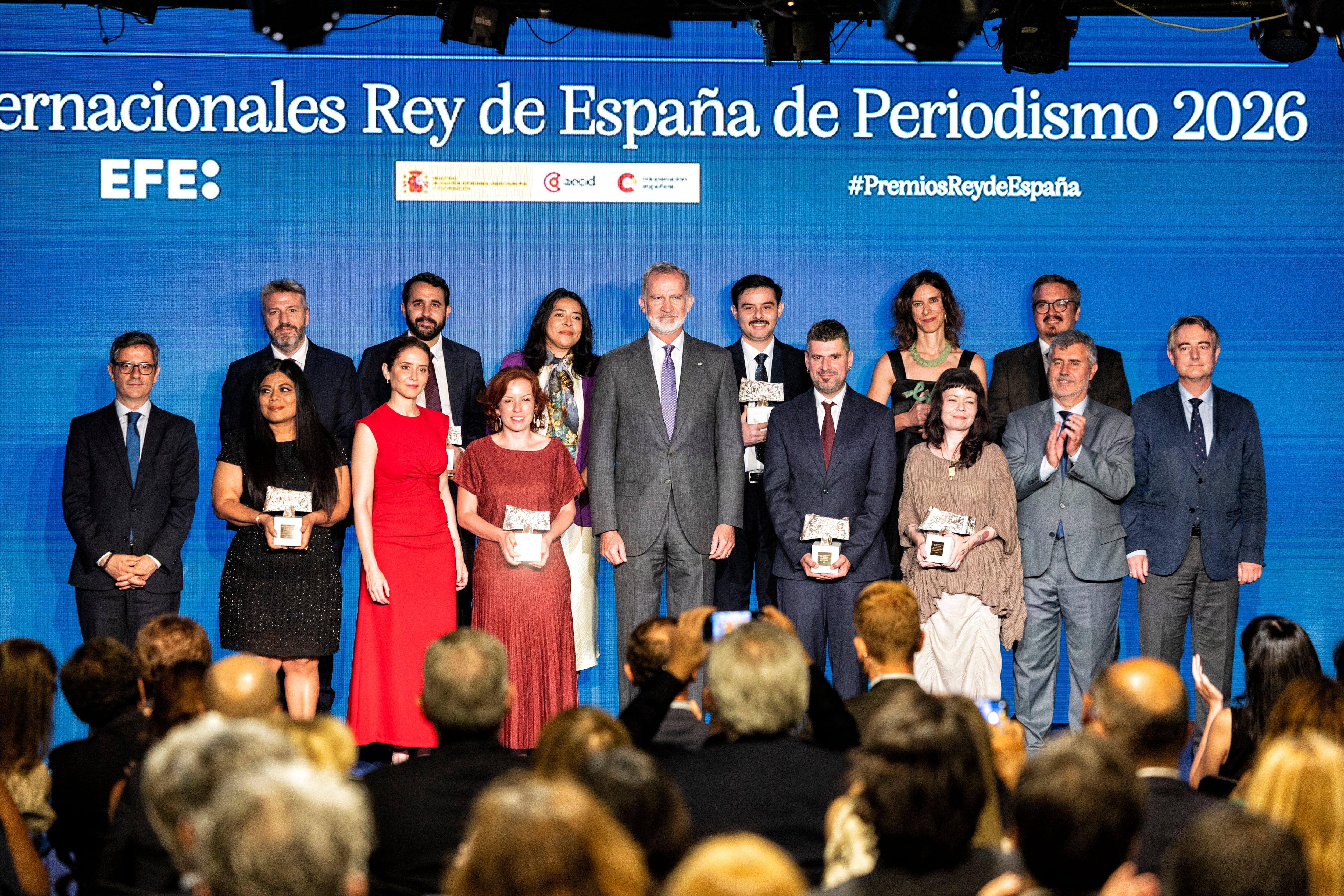 Óscar Corral, Aimar Bretos y Víctor Olazábal recogen sendos Premios Internacionales Rey de España de Periodismo