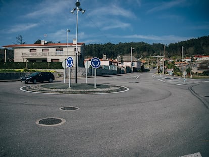 Lugar de Bordóns, en Sanxenxo (Pontevedra), donde la joven sufrió un intento de atropello por su ex pareja.