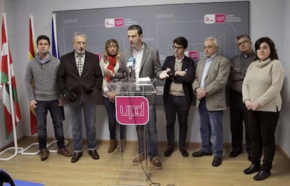 Gorka Maneiro, en el acto de presentación de candidatos locales y forales en Euskadi.