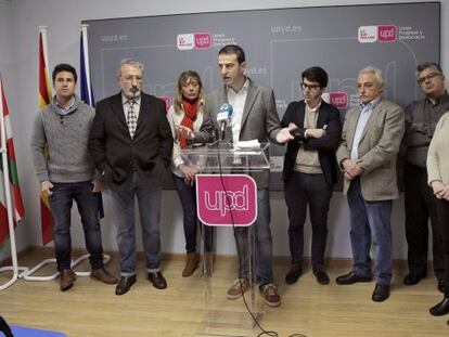 Gorka Maneiro, en el acto de presentación de candidatos locales y forales en Euskadi.