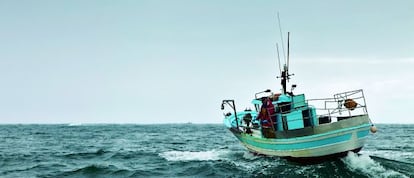 Un barco pesquero en Carnota, A Coru&ntilde;a.