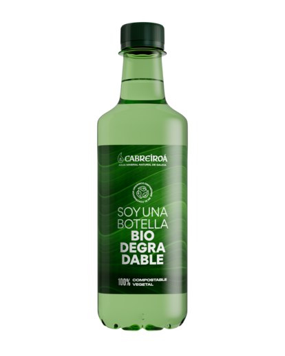 Nueva botella de Agua Cabreiroá 100% biodegradable.