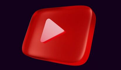 Logo de YouTube rojo con fondo azul