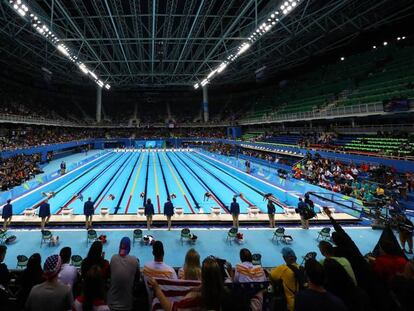 Una prueba de nataci&oacute;n en el Estadio Ol&iacute;mpico Acu&aacute;tico de R&iacute;o.