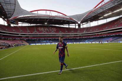 Messi en el partit de Champions entre el Barça i el Bayern.