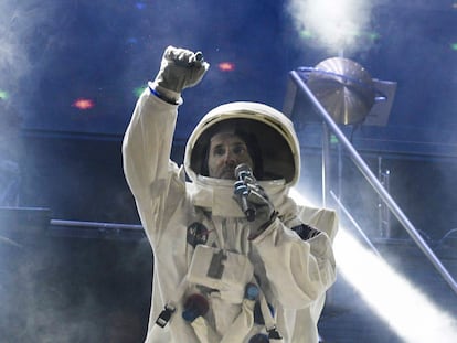 El alcalde de Ourense, Gonzalo Pérez Jácome, disfrazado de astronauta en el comienzo del Carnaval de este año en Ourense.