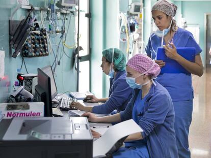 Trabajadoras sanitarias de un hospital valenciano.