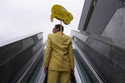 Un actor en una acción publicitaria, en una foto cedida por La Despensa.