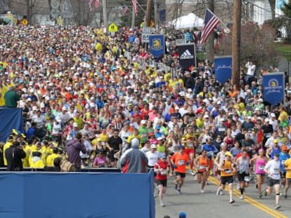 Imagen de la salida de la 117 edici&oacute;n del marat&oacute;n de Boston.