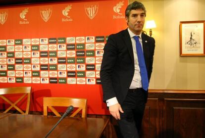 Josu Urrutia, presidente del Athletic, en Ibaigane.