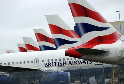 Aviones de British Airways en el aeropuerto de Heathrow en marzo.